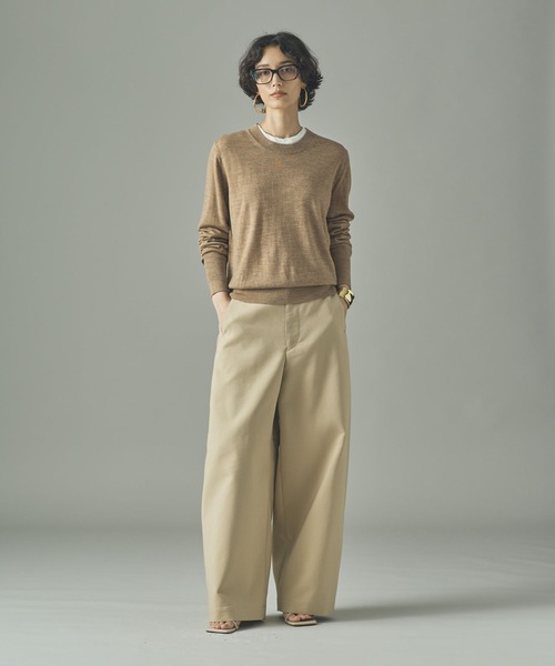 Curensology（カレンソロジー）の「Curensology(カレンソロジー)/ファインウールクルーニットプルオーバー（ニット/セーター・レディース・キャメル/グレー/ネイビー/カーキ/グレー系その他/ボルドー/ホワイト/ブラック/ベージュ/レッド/モカ・FREE）」の16枚目の写真