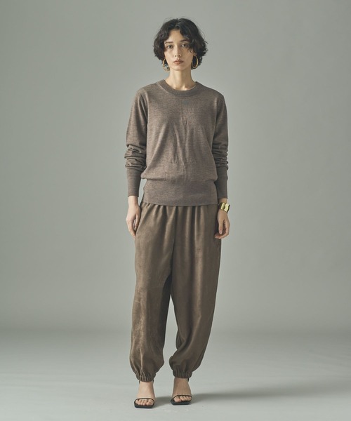 Curensology（カレンソロジー）の「Curensology(カレンソロジー)/ファインウールクルーニットプルオーバー（ニット/セーター・レディース・キャメル/グレー/ネイビー/カーキ/グレー系その他/ボルドー/ホワイト/ブラック/ベージュ/レッド/モカ・FREE）」の21枚目の写真