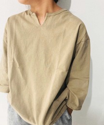 ZI-ON（ジーオン）の「ビッグシルエットキーネック9分袖Tシャツ（Tシャツ/カットソー・キッズ）」