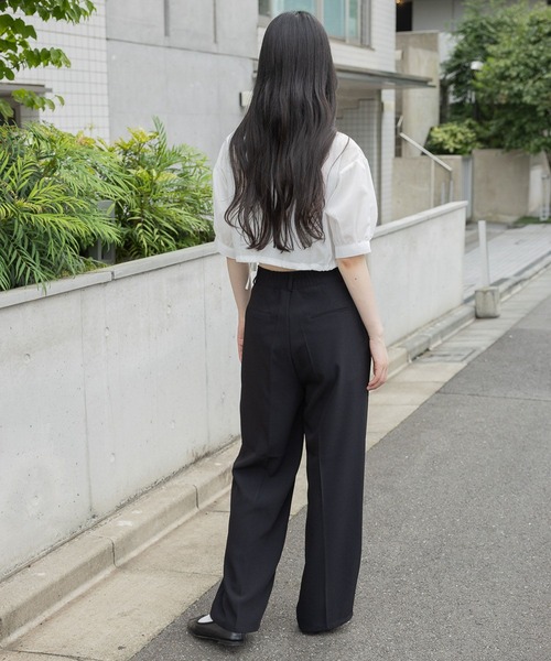 ALAND(エーランド)の「「3.3 Field Trip/シシュウドロストショートシャツ」ショート丈 / 裾ドロスト シャツ / ビッグカラーシャツ / 大きめ襟 2964157(シャツ/ブラウス・レディース・その他1/ホワイト/ライトブルー・MEDIUM)」の8枚目の写真