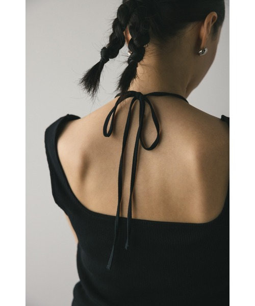 STYLEMIXER（スタイルミキサー）の「カップ付きストリングスクエアタンク（タンクトップ・レディース・ブラック/ブラウン/ベージュ・SMALL/MEDIUM）」の10枚目の写真