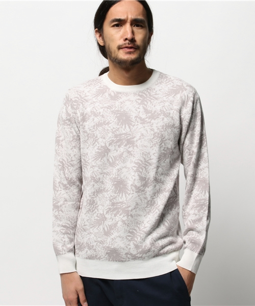 OUTLET（アウトレット）の「【Discoat Parisien】ダブルジャガードプルオーバー（ニット/セーター・メンズ・グレー/ホワイト・MEDIUM/LARGE）」の2枚目の写真