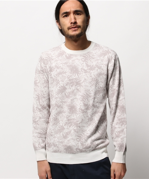 OUTLET（アウトレット）の「【Discoat Parisien】ダブルジャガードプルオーバー（ニット/セーター・メンズ・グレー/ホワイト・MEDIUM/LARGE）」の9枚目の写真