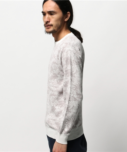 OUTLET（アウトレット）の「【Discoat Parisien】ダブルジャガードプルオーバー（ニット/セーター・メンズ・グレー/ホワイト・MEDIUM/LARGE）」の3枚目の写真