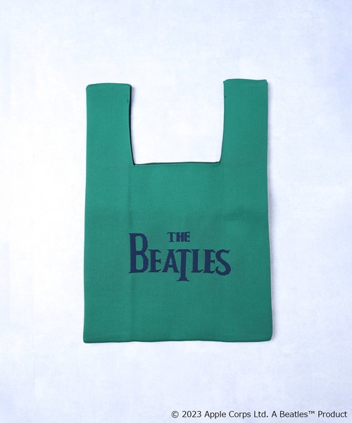The Beatles（ザビートルズ）の「【THE BEATLES / ザ ビートルズ】ジャガード ニットバッグ（トートバッグ・レディース・グリーン/ブラック・FREE）」の2枚目の写真