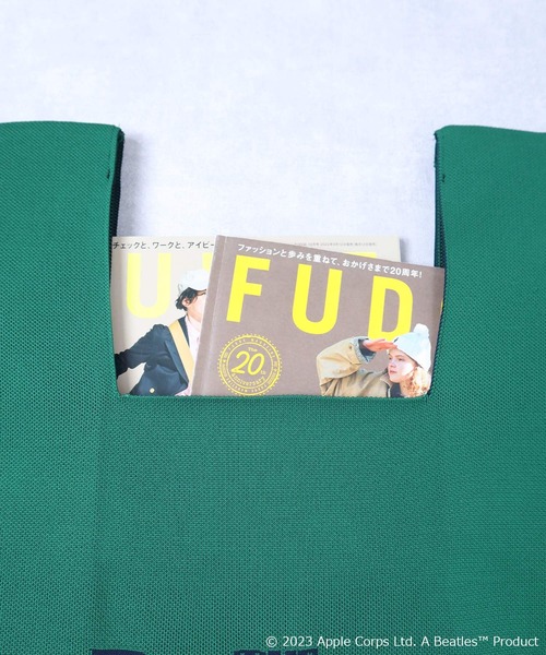 The Beatles（ザビートルズ）の「【THE BEATLES / ザ ビートルズ】ジャガード ニットバッグ（トートバッグ・レディース・グリーン/ブラック・FREE）」の4枚目の写真