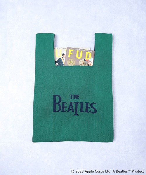 The Beatles（ザビートルズ）の「【THE BEATLES / ザ ビートルズ】ジャガード ニットバッグ（トートバッグ・レディース・グリーン/ブラック・FREE）」の3枚目の写真