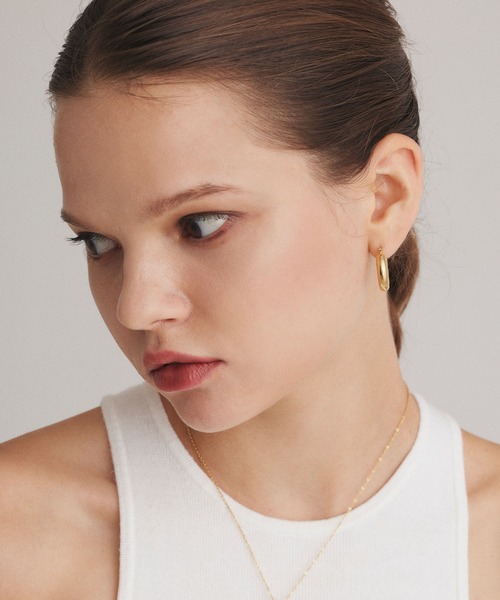 CENE（セネ）の「【CENE】セネ/シンプルフープピアス（ピアス（両耳用）・レディース・ゴールド/シルバー・FREE）」の4枚目の写真