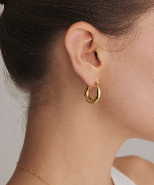 CENE（セネ）の「【CENE】セネ/シンプルフープピアス（ピアス（両耳用）・レディース・ゴールド/シルバー・FREE）」の5枚目の写真