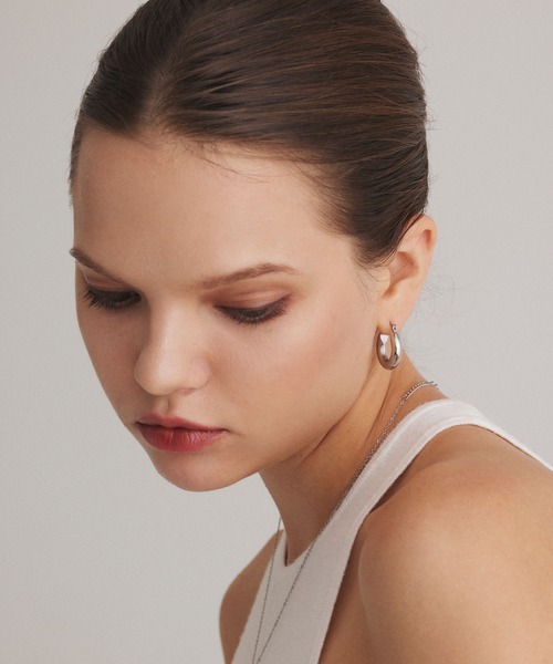 CENE（セネ）の「【CENE】セネ/シンプルフープピアス（ピアス（両耳用）・レディース・ゴールド/シルバー・FREE）」の10枚目の写真