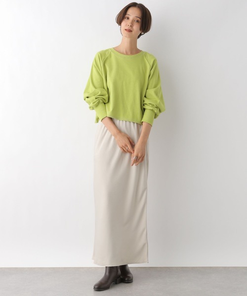 LEPSIM(レプシィム)の「ラグランショートプルオーバー 908527(Tシャツ/カットソー・レディース・グレー/ライトグリーン/ブラック/オフホワイト・FREE)」の11枚目の写真