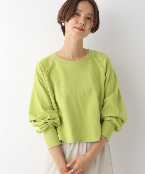 LEPSIM(レプシィム)の「ラグランショートプルオーバー 908527(Tシャツ/カットソー・レディース・グレー/ライトグリーン/ブラック/オフホワイト・FREE)」の9枚目の写真