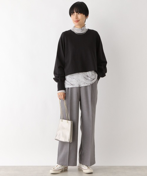 LEPSIM(レプシィム)の「ラグランショートプルオーバー 908527(Tシャツ/カットソー・レディース・グレー/ライトグリーン/ブラック/オフホワイト・FREE)」の12枚目の写真