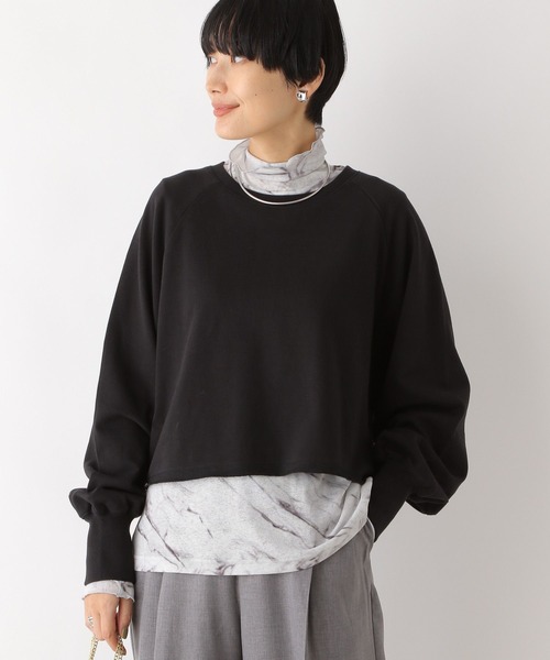 LEPSIM(レプシィム)の「ラグランショートプルオーバー 908527(Tシャツ/カットソー・レディース・グレー/ライトグリーン/ブラック/オフホワイト・FREE)」の18枚目の写真