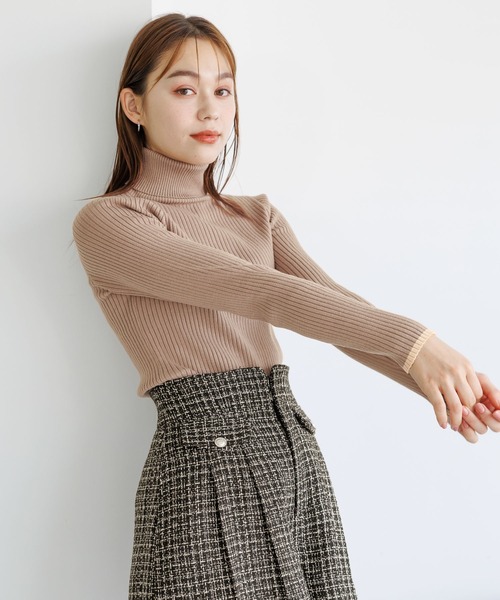 mysty woman(ミスティウーマン)の「【WEB限定】キャンディ配色タートルニット 977522(ニット/セーター・レディース・ホワイト系その他/ブラウン系その他2/グリーン系その他/ブラック系その他/ブラウン系その他/ベージュ系その他・FREE)」の12枚目の写真