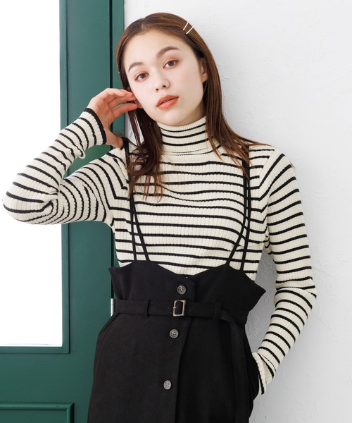 mysty woman(ミスティウーマン)の「【WEB限定】キャンディ配色タートルニット 977522(ニット/セーター・レディース・ホワイト系その他/ブラウン系その他2/グリーン系その他/ブラック系その他/ブラウン系その他/ベージュ系その他・FREE)」の19枚目の写真