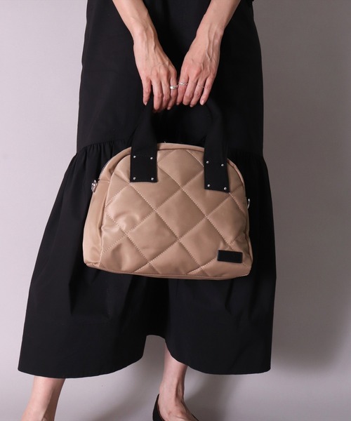 LIZDAYS（リズデイズ）の「(LF)【LIZDAYS】キルティング ナイロン ショルダーバッグ & トートバッグ（トートバッグ・レディース・ダークグレー/ブラック/ベージュ・ONE SIZE）」の3枚目の写真