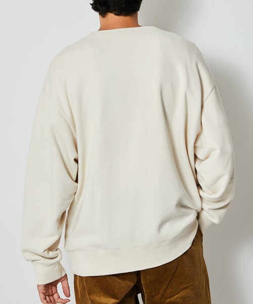 Firsthand（ファーストハンド）の「Firsthand/ファーストハンド ビッグシルエットピグメントクルーネックスウェット（スウェット・メンズ・ネイビー/オフホワイト/ブラック・L/M）」の11枚目の写真
