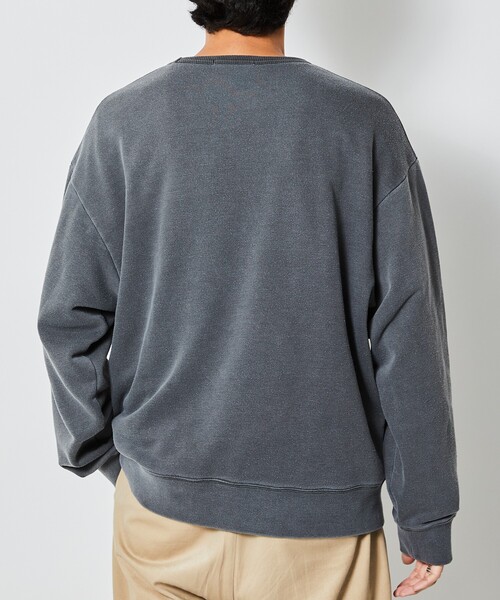 Firsthand（ファーストハンド）の「Firsthand/ファーストハンド ビッグシルエットピグメントクルーネックスウェット（スウェット・メンズ・ネイビー/オフホワイト/ブラック・L/M）」の15枚目の写真