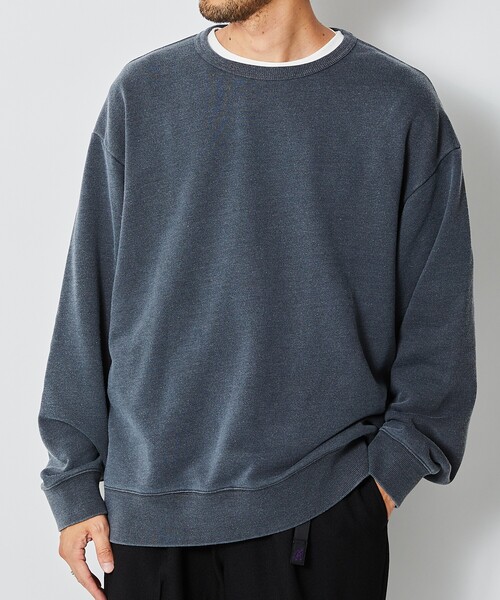 Firsthand（ファーストハンド）の「Firsthand/ファーストハンド ビッグシルエットピグメントクルーネックスウェット（スウェット・メンズ・ネイビー/オフホワイト/ブラック・L/M）」の16枚目の写真