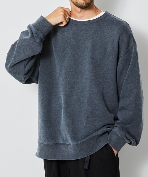 Firsthand（ファーストハンド）の「Firsthand/ファーストハンド ビッグシルエットピグメントクルーネックスウェット（スウェット・メンズ・ネイビー/オフホワイト/ブラック・L/M）」の17枚目の写真