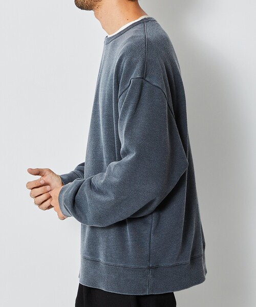 Firsthand（ファーストハンド）の「Firsthand/ファーストハンド ビッグシルエットピグメントクルーネックスウェット（スウェット・メンズ・ネイビー/オフホワイト/ブラック・L/M）」の19枚目の写真