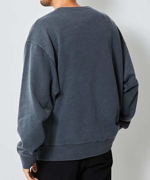Firsthand（ファーストハンド）の「Firsthand/ファーストハンド ビッグシルエットピグメントクルーネックスウェット（スウェット・メンズ・ネイビー/オフホワイト/ブラック・L/M）」の20枚目の写真