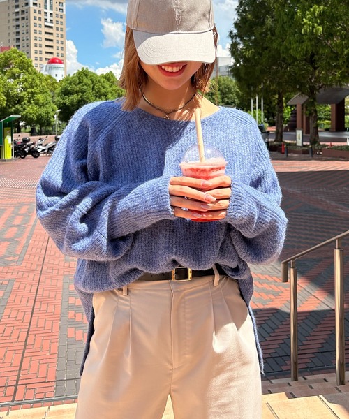 MIEL CRISHUNANT（ミエルクリシュナ）の「前後2WAYプルオーバーニット（ニット/セーター・レディース・ブラック/ピンク/ブルー・FREE）」の15枚目の写真