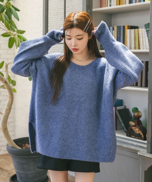 MIEL CRISHUNANT（ミエルクリシュナ）の「前後2WAYプルオーバーニット（ニット/セーター・レディース・ブラック/ピンク/ブルー・FREE）」の10枚目の写真