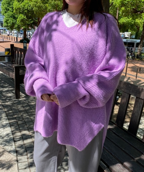 MIEL CRISHUNANT（ミエルクリシュナ）の「前後2WAYプルオーバーニット（ニット/セーター・レディース・ブラック/ピンク/ブルー・FREE）」の21枚目の写真