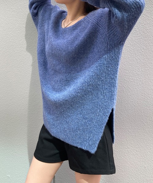 MIEL CRISHUNANT（ミエルクリシュナ）の「前後2WAYプルオーバーニット（ニット/セーター・レディース・ブラック/ピンク/ブルー・FREE）」の16枚目の写真