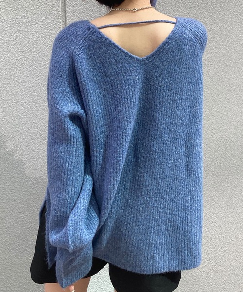 MIEL CRISHUNANT（ミエルクリシュナ）の「前後2WAYプルオーバーニット（ニット/セーター・レディース・ブラック/ピンク/ブルー・FREE）」の19枚目の写真