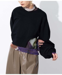 Settimissimo | 裏毛カットアウトショートプルオーバー(スウェット)