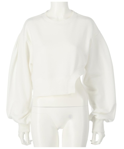 Settimissimo（セッティミッシモ）の「裏毛カットアウトショートプルオーバー（スウェット・レディース・ブラック/オフホワイト・FREE）」の19枚目の写真