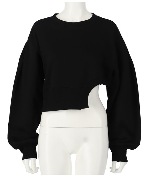Settimissimo（セッティミッシモ）の「裏毛カットアウトショートプルオーバー（スウェット・レディース・ブラック/オフホワイト・FREE）」の20枚目の写真