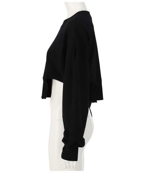 Settimissimo（セッティミッシモ）の「裏毛カットアウトショートプルオーバー（スウェット・レディース・ブラック/オフホワイト・FREE）」の21枚目の写真