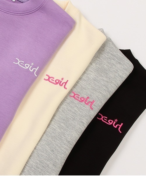 X-girl Stages（エックスガールステージス）の「ガールモチーフダンボールニットトレーナー（スウェット・キッズ・トップグレー/ラベンダー/ブラック/アイボリー・120cm/110cm/140cm/80ｃｍ/100cm/90cm/130cm）」の10枚目の写真