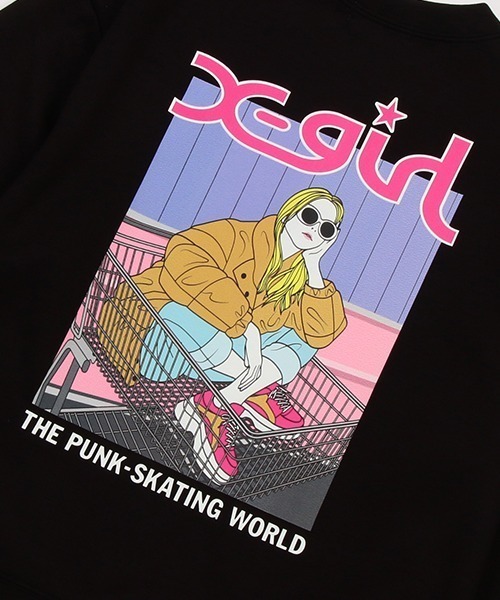 X-girl Stages（エックスガールステージス）の「ガールモチーフダンボールニットトレーナー（スウェット・キッズ・トップグレー/ラベンダー/ブラック/アイボリー・120cm/110cm/140cm/80ｃｍ/100cm/90cm/130cm）」の14枚目の写真