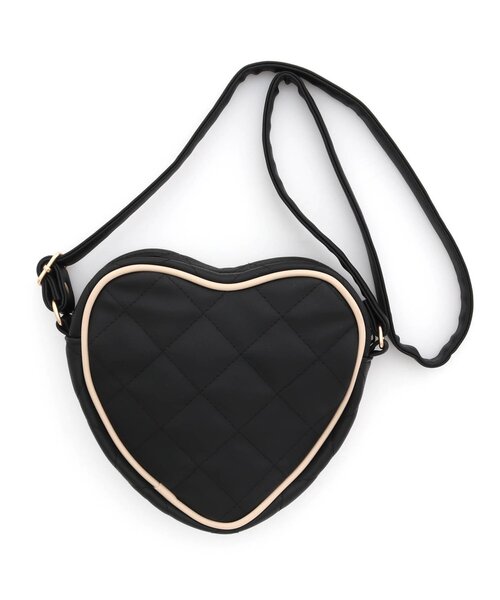 apres les cours（アプレレクール）の「キルトハートポシェット（ショルダーバッグ・キッズ・ブラック/アイボリー・FREE）」の7枚目の写真