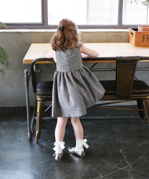 Rora（ローラ）の「エマリー 後リボン クールソックス（ソックス/靴下・キッズ・ブラック/ホワイト・14㎝/16cm/20cm/18cm/14cm）」の3枚目の写真