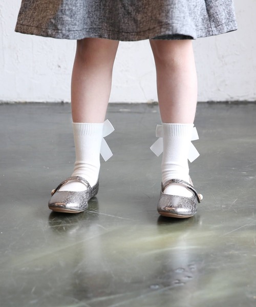 Rora（ローラ）の「エマリー 後リボン クールソックス（ソックス/靴下・キッズ・ブラック/ホワイト・14㎝/16cm/20cm/18cm/14cm）」の18枚目の写真