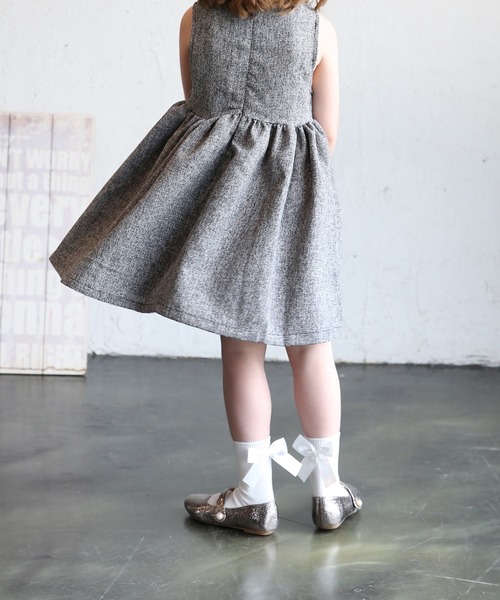 Rora（ローラ）の「エマリー 後リボン クールソックス（ソックス/靴下・キッズ・ブラック/ホワイト・14㎝/16cm/20cm/18cm/14cm）」の5枚目の写真