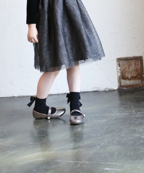 Rora（ローラ）の「エマリー 後リボン クールソックス（ソックス/靴下・キッズ・ブラック/ホワイト・14㎝/16cm/20cm/18cm/14cm）」の11枚目の写真