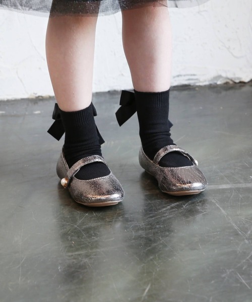 Rora（ローラ）の「エマリー 後リボン クールソックス（ソックス/靴下・キッズ・ブラック/ホワイト・14㎝/16cm/20cm/18cm/14cm）」の16枚目の写真