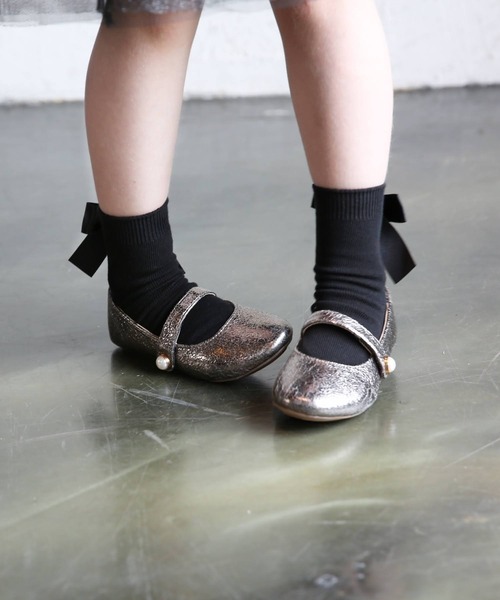 Rora（ローラ）の「エマリー 後リボン クールソックス（ソックス/靴下・キッズ・ブラック/ホワイト・14㎝/16cm/20cm/18cm/14cm）」の19枚目の写真