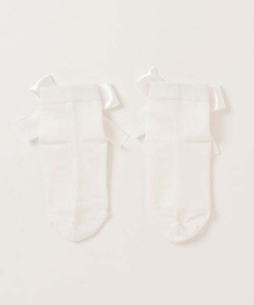 Rora（ローラ）の「エマリー 後リボン クールソックス（ソックス/靴下・キッズ・ブラック/ホワイト・14㎝/16cm/20cm/18cm/14cm）」の22枚目の写真