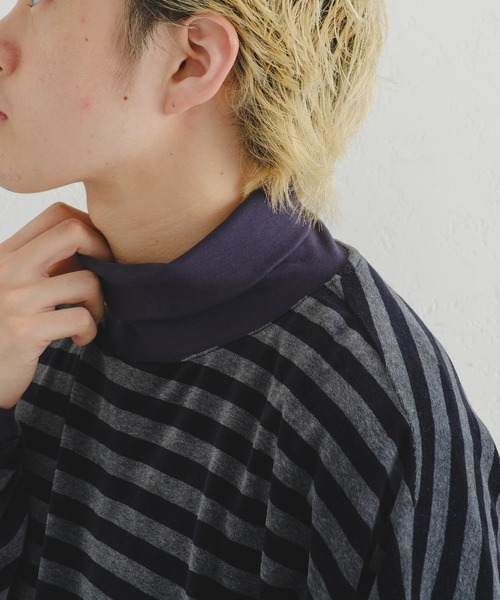 【WHIMSIC】ベロアロングスリーブTシャツ WHIMSIC（ウィムジック）の「【UNISEX】ベロアタートルネック