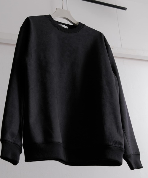 SENSE OF PLACE by URBAN RESEARCH（センスオブプレイスバイアーバンリサーチ）の「フェイクスエードスウェットシャツ（スウェット・メンズ・ライトベージュ/ブラック/オリーブ/ブルー・MEDIUM/LARGE）」の2枚目の写真