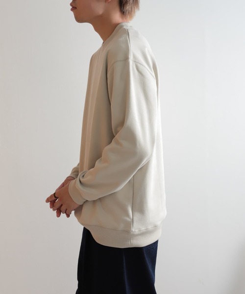 SENSE OF PLACE by URBAN RESEARCH（センスオブプレイスバイアーバンリサーチ）の「フェイクスエードスウェットシャツ（スウェット・メンズ・ライトベージュ/ブラック/オリーブ/ブルー・MEDIUM/LARGE）」の8枚目の写真