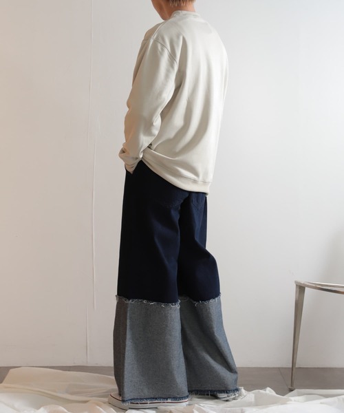 SENSE OF PLACE by URBAN RESEARCH（センスオブプレイスバイアーバンリサーチ）の「フェイクスエードスウェットシャツ（スウェット・メンズ・ライトベージュ/ブラック/オリーブ/ブルー・MEDIUM/LARGE）」の12枚目の写真